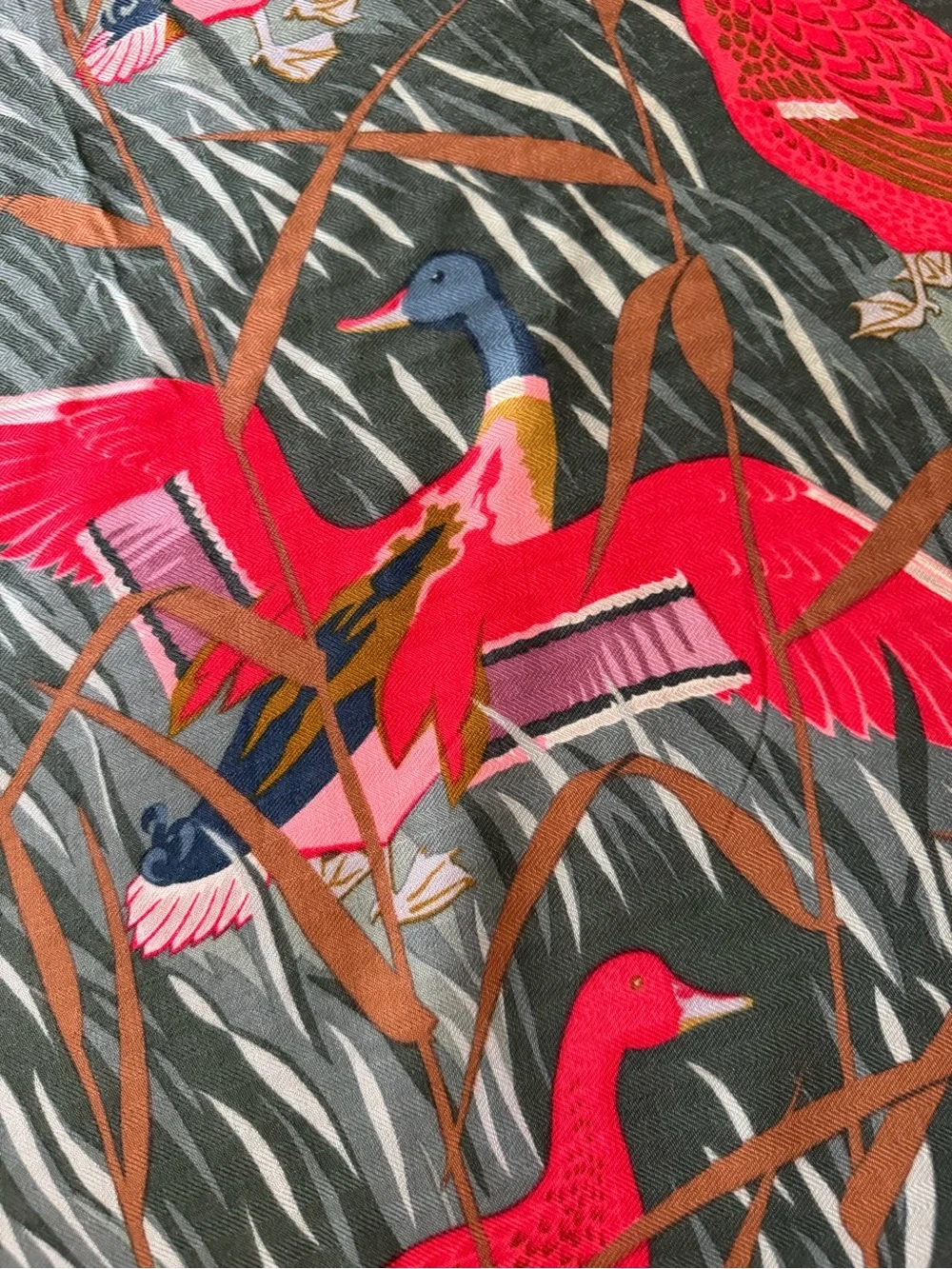 Vibrant Hermes Cols - Verts Cashmere/Silk Scarf.